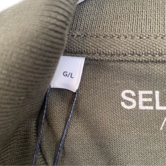 Selected Homme Men's Olive Green Long Sleeve Polo Shirt Size Large NWT - Picture 7 of 9